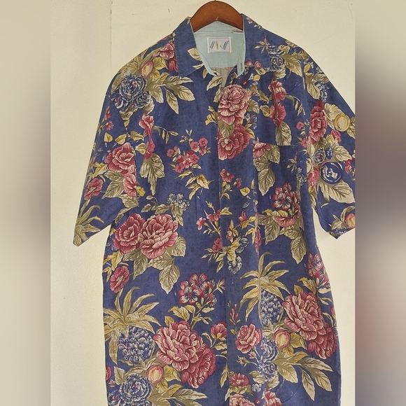 Apparel Workshop Floral Short Sleeve Button Down Men's Shirt Size M - Picture 2 of 7